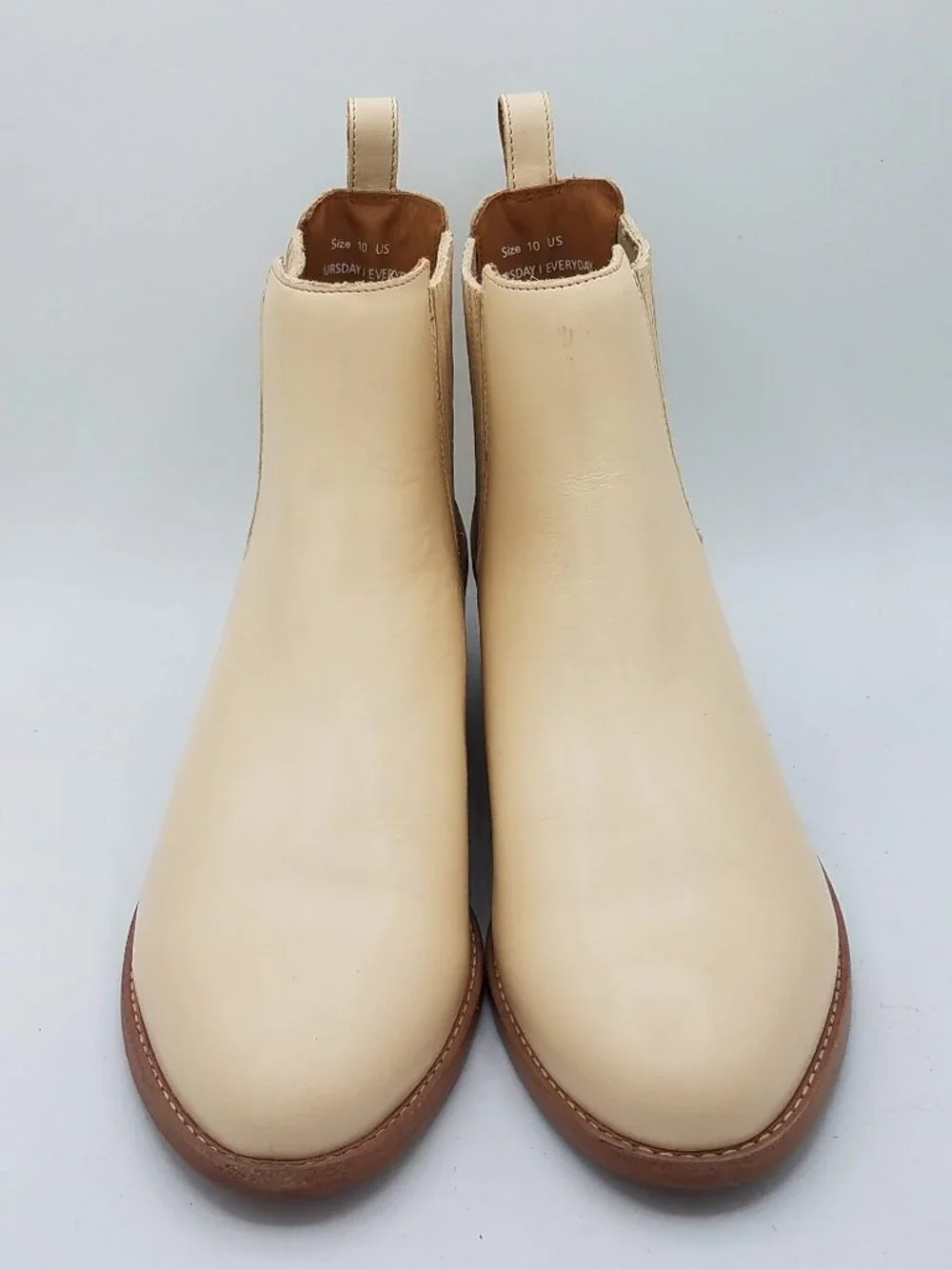 Thursday Boot Company Womens 10 Dreamer Classic Leather Chelsea Boot Beige